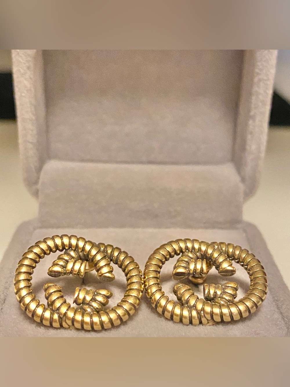 Fashion Jewelry Gold Twisted Rope Vintage GG luxury Circle Earrings
